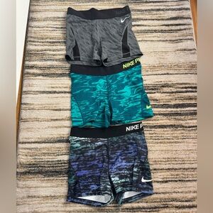 Nike Dri-FIT Teal and Black Shorts